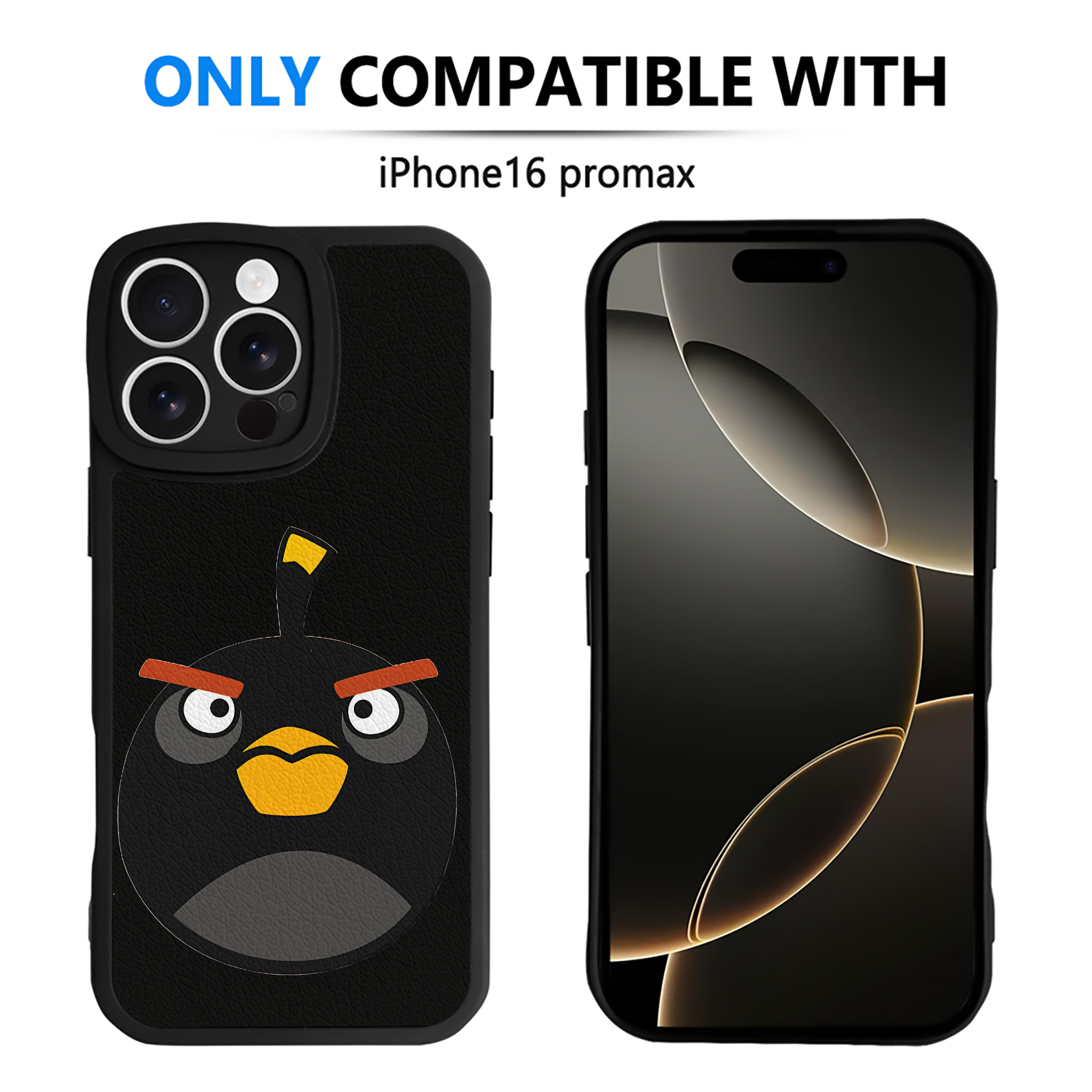 （画像用） Angry Birds アングリーバード 【iPhone 16シリーズ対応】シリコンスマホケース（レザー調） 材質：シリコン